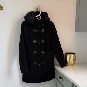 Tommy Hilfiger Classic Black Toggle Pea Coat